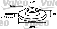 ARKA FREN AYNASI BOXER III 4.06 DUCATO III 7.06 JUMPER III 4.06 280x16x5DL ADET FİYATI - VALEO