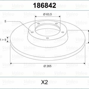 ARKA FREN DISK AYNASI FOCUS II 04 C MAX 07 1.6TI 16V 1.6TDCI 1.8 MAZDA III 03 OLCU 265 11 5 BIJON - VALEO