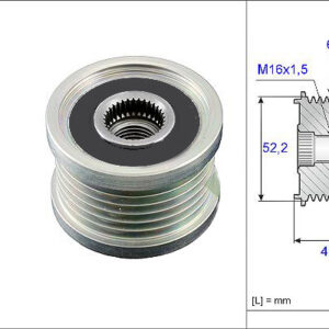 ALTERNATÖR KASNAĞI RULMANLI NISSAN PRIMERA 2.0-XTRAIL 2.0-2.5 02 6 KANAL - VALEO