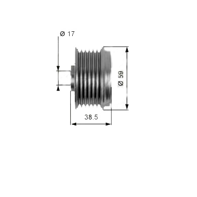 ALTERNATÖR KASNAĞI RULMANLI P4007-C CROSSER 2.4 16V 08 MITSUBISHI LANCER 1.8-2.0-OUTLANDER 2.4 08 - VALEO