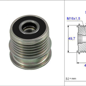 ALTERNATÖR KASNAĞI RULMANLI MERCEDES A SERİSİ W168 A160-A170 98-04 5 KANAL - VALEO