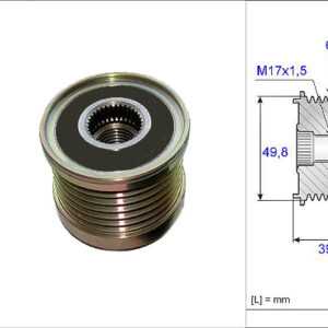 ALTERNATÖR KASNAĞI RULMANLI NISSAN TIDA 1.8-XTRAIL 2.0 07 6 KANAL - VALEO