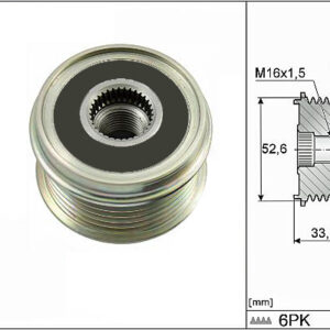 ALTERNATÖR KASNAĞI RULMANLI PORSCHE 911 3.4-3.6-3.8 97- -BOXTER 3.2-3.4 04- -CAYMAN 3.4 05- - VALEO