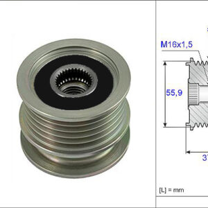 ALTERNATÖR KASNAĞI RULMANLI POLO 1.7SDI-1.9D 94-99 -CADDY II 96-00 - FELICA I-II 95-98 1.9D - VALEO