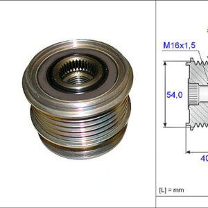 ALTERNATÖR KASNAĞI RULMANLI FORD MONDEO IV 2.5-SMAX 07 VOLVO S40-V50-S60-V60-SC60-V70-XC70-S80 - VALEO