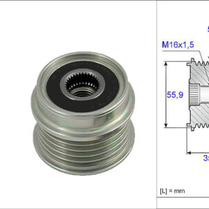 ALTERNATÖR KASNAĞI RULMANLI PASSAT 1.9TDI 96-00 - A4 1.9TDI 95-01 - A6 1.9TDI 97-01 - VALEO