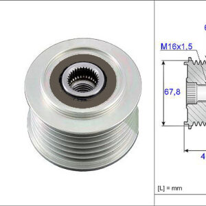 ALTERNATÖR KASNAĞI RULMANLI VW TRANSPORTER T4 2.5TDİ 96-03 -LT35 2.8TDI 01-06 -VOLVO C30-S40 1.8 - VALEO