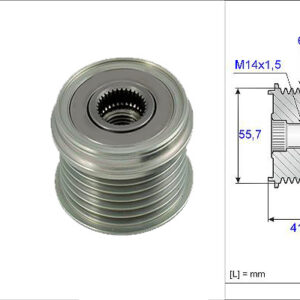 ALTERNATÖR KASNAĞI RULMANLI VOLVO S40 1.6 1.8 2.0 2.0T T4 96-04 V40 1.6 1.8 2.0 2.0T T4 96-04 - VALEO