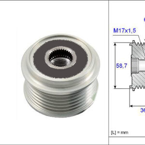 ALTERNATÖR KASNAĞI RULMANLI FOCUS 01-04 -FOCUS II 04- -MONDEO IV 07- -CONNECT 02- 1.8TDCI - VALEO