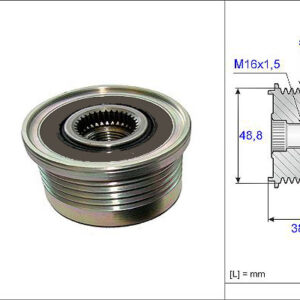 ALTERNATÖR KASNAĞI RULMANLI MASTER II-TRAFFIC II-LGN II-MOVANO-VIVARO 1.9DTI-1.9DCI 01 VOLVO 1.9DT - VALEO