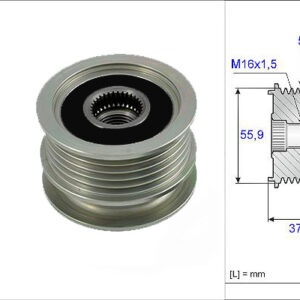 ALTERNATÖR KASNAĞI RULMANLI POLO 1.7 SDI-1.9D-SDI 94-01 -SEAT AROSA 1.7 SDI 97-04 - VALEO