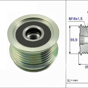 ALTERNATÖR KASNAĞI RULMANLI GOLF V-VI-JETTA IV-PASAAT-SCIROCCO-A3-A4-A6-ALTEA-OCTAVIA 1.8-2.0 6K - VALEO