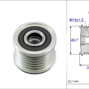 ALTERNATÖR KASNAĞI RULMANLI MERCEDES C200-C220-CLC200-CLC220-E200-E220-E270-E280-E320-E320 - VALEO