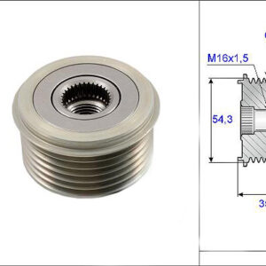 ALTERNATÖR KASNAĞI RULMANLI DUCATO-SCUDO-BOXER-EXPERT-JUMPER-JUMPY-XSARA 2.0-2.2-2.3 JTD-HDİ 6K - VALEO