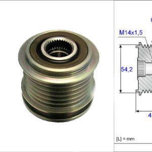 ALTERNATÖR KASNAĞI RULMANLI CMAX-FOCUS CMAX-FOCUS II-FUSION--KUGA I-VOLVO C30-S40-V50 1.6-2.0 FIAT - VALEO