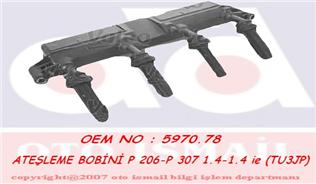 ATEŞLEME BOBİNİ P206-P307 1.4-1.4 ie TU3JP - VALEO