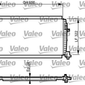 RADYATÖR GOLF VII-A3-LEON-OCTAVIA 1.2 TFSİ-1.6 TDİ 13 650x322x24 MRK/OTOM - VALEO