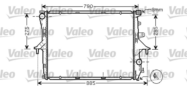 x RADYATÖR TOUAREG-Q7-CAYENNE AC KLİMASIZ MEK OTOM 710x551x40 - VALEO