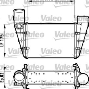 x TURBO RADYATÖRÜ INTERCOOLER PASSAT-A4-A6- 1.8 T-1.9 TDI 240x175x62 - VALEO