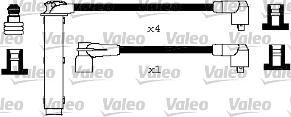 BUJI KABLOSU 1.8 FREELANDER 1 98 06 5 ADET - VALEO