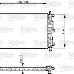 RADYATÖR Opel Zafira. Peugeot 3008. Citroen C4 Picasso 2012 - VALEO