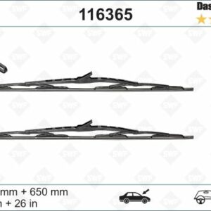 SILECEK SUPURGESI TAKIMI 700mm / 650mm MERCEDES VITO W639 03 SWF - VALEO