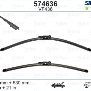 Valeo Silencio X-TRM Flat Blade VM436 X2 580 530 mm SMART FORTWO 03/07 ; - VALEO