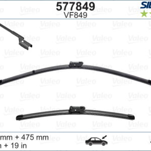 Valeo Silencio X-TRM Flat Blade VM849 X2 650 475 mm RENAULT Trafic3; OPEL Vivaro 2-series Active - VALEO