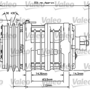 UNİVERSAL KOMPRESÖR TM15 2AG 24V - VALEO