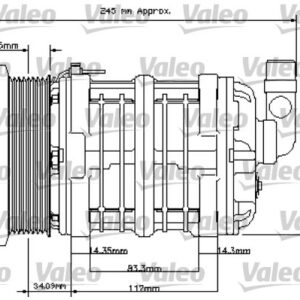 UNİVERSAL KOMPRESÖR TM15 8GR 12V - VALEO