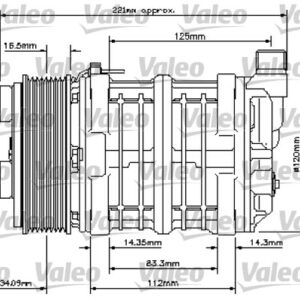 UNİVERSAL KOMPRESÖR TM16 8GR 12V - VALEO