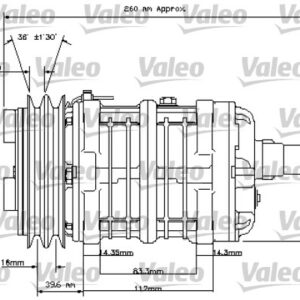 UNİVERSAL KOMPRESÖR TM16 2AG 12V - VALEO