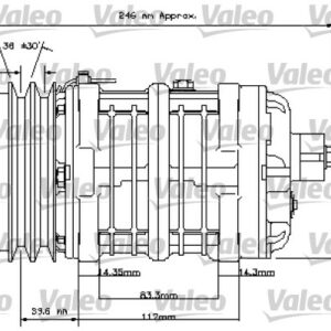 UNİVERSAL KOMPRESÖR TM21 8GR 24V - VALEO