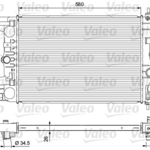 SU RADYATÖRÜ ASTRA J 2010 2020 MANUEL 580x398x26 1.4-1.6 A14NEL-NET-B14NEL-NET-D14NEL-A16NET - VALEO