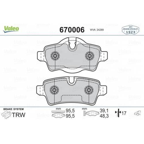 ARKA BALATA MİNİ R56 06 R57 08 R55 07 R58 11 R59 12 CLUBMAN COOPER S ONE WORKS - VALEO