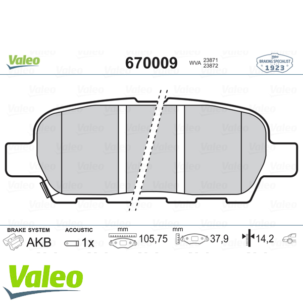 ARKA BALATA KALEOS 2.0DCİ 2.5 08 QASHQAI 1.6-2.0-1.5DCİ-2.0DCİ 07 X-TRAIL 2.0-2.5-2.0DCİ 07 - VALEO