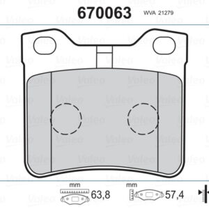 ARKA BALATA P406 1.6-1.8-2.0-2.1 TDİ 95-04 607 00 - VALEO