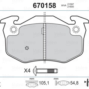 ARKA BALATA R9-R19-P106 96 P206 00 P306 97-01 MGN I-CLIO I-II -SAXO 96 XSARA 97 İNCE TİP - VALEO