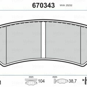 ARKA BALATA LACETTI 1.4 16V 1.6 1.8 05/2003 NUBIRA SEDAN;KOMBI 1.4 1.6 1.8 01/2005 - VALEO