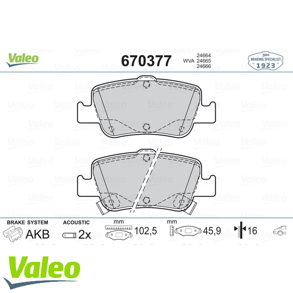 ARKA BALATA AURIS-COROLLA 1.4D4D 1.4 VVTI-1.6 VVTI-1.8 2.0D-4D-2.2D 07 12 1.3 1.6 13 - VALEO