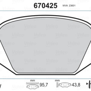 ARKA BALATA FIAT 500 1.4 ABARTH 08/08 FIAT 500C - 1.4 ABARTH 09/09 0.9 13 - VALEO