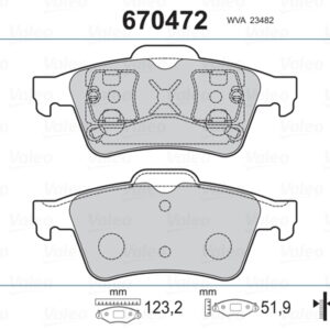 ARKA BALATA LGN II 01 MGN II-LATITUDE-VECTRA C 03 FOCUS II 05 CONNEC 06 CMAX06 PRIMERA 02 GDB3292 - VALEO