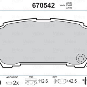 ARKA BALATA AVENSIS VERSO 2.0 VVT-I 01 11.09 AVENSIS VERSO 2.0D-4D 01 05 - VALEO