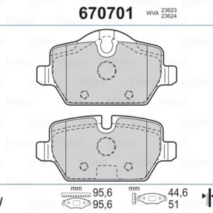 ARKA BALATA BMW E81 02-12 E87 04-12 F20 10 E90-E91-E92-E93 05 MİNİ R60 R61 10 - VALEO