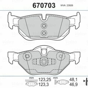 ARKA BALATA BMW E81 06-12 E87 03-12 E82 09 E88 08 E90 06-11 E91 E92 E93 07 E84 X1 09 - VALEO