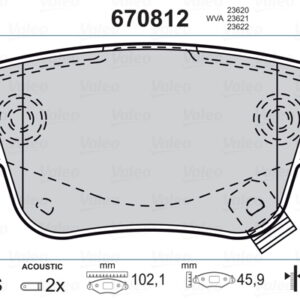 ARKA BALATA AVENSIS 1.8-2.0-2.0D-4D 2.4 3.03-11.08 COROLLA VERSO 1.6-1.8- 2.0 2.2D-4D 04-3.04-09 - VALEO