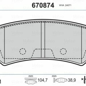 ARKA BALATA LACETTI 1.4-1.6-1.8 04 NUBIRA 1.4-1.6-1.8 2.0 04 - VALEO