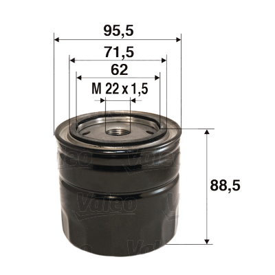 YAĞ FİLTRESİ FORD COUGAR 2.5 V6 24V-MONDEO II 2.5 - VALEO