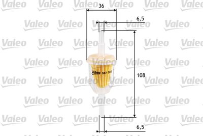 ŞEFFAF BENZİN ARA FİLTRE KÜÇÜK TİP ÜNİVERSAL - VALEO