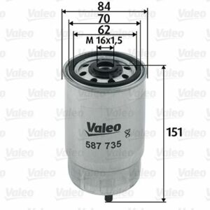 YAKIT FİLİTRESİ ACCENT ERA-GETZ-İ30-SANTE FE-SONATO V-SORENTO 1.5-2.0-2.2-2.5 CRDI - VALEO